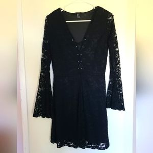 Black Lace Longsleeve Dress